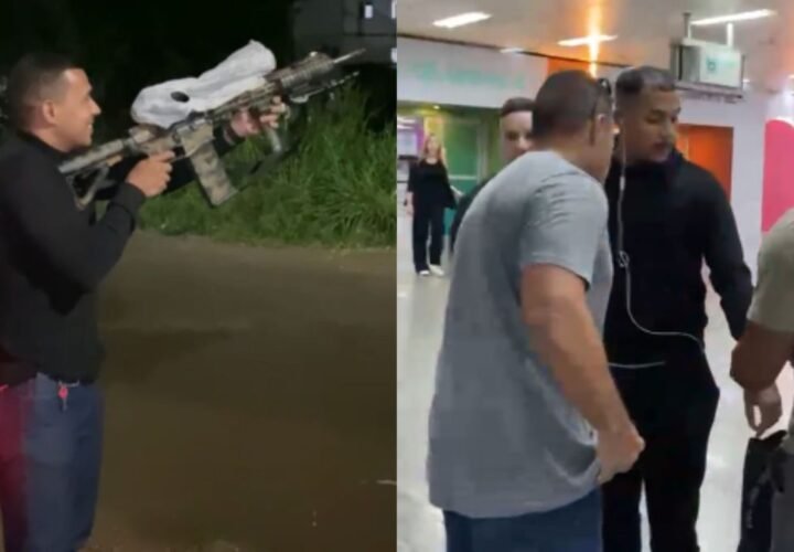 Jhon Vitor do Nascimento Araujo, o “Malandrex”, é conduzido por agentes da DRE após ser preso no Aeroporto do Galeão, no Rio