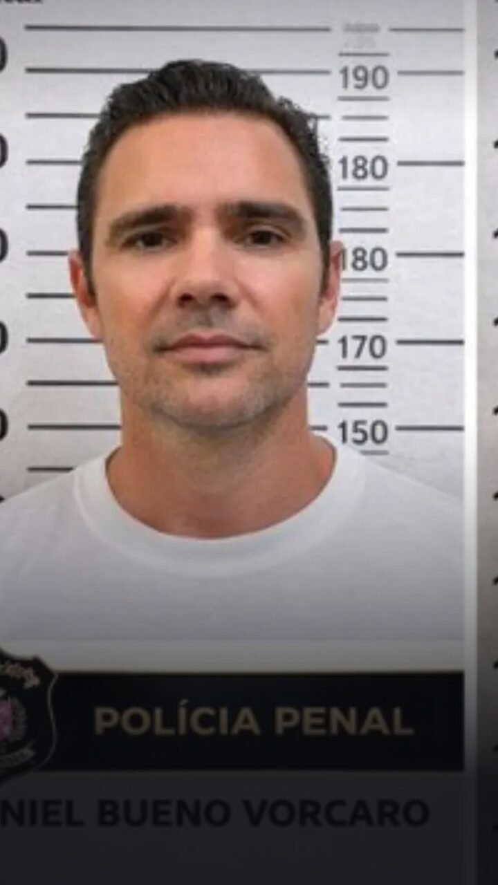 Daniel Vorcaro, ex-banqueiro do Banco Master, em registro da Polícia Penal